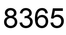 Number 8365 black image