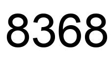 Number 8368 black image