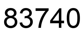 Number 83740 black image