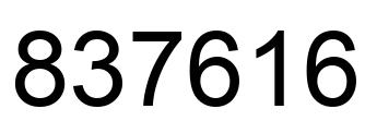 Number 837616 black image