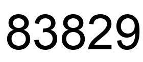 Number 83829 black image