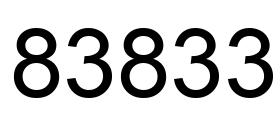 Number 83833 black image
