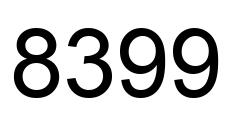 Number 8399 black image