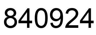 Número 840924 imagen negro