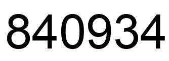 Número 840934 imagen negro