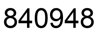 Número 840948 imagen negro