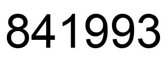 Number 841993 black image