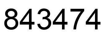 Number 843474 black image
