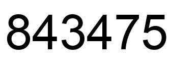 Number 843475 black image