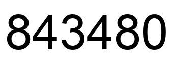 Number 843480 black image