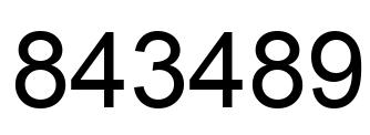 Number 843489 black image