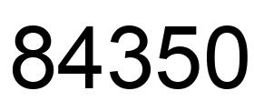 Número 84350 imagen negro