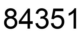 Número 84351 imagen negro