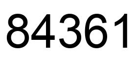 Número 84361 imagen negro