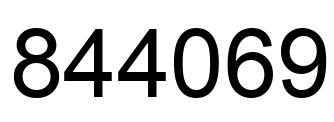 Number 844069 black image