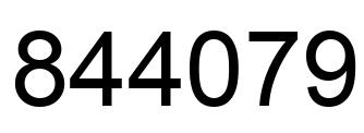 Number 844079 black image