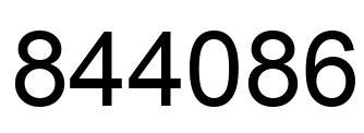 Number 844086 black image