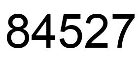 Number 84527 black image