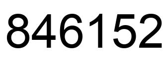 Número 846152 imagen negro