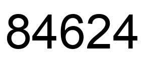 Number 84624 black image