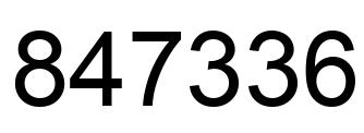 Number 847336 black image