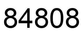 Number 84808 black image