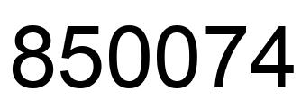 Number 850074 black image