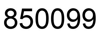 Number 850099 black image