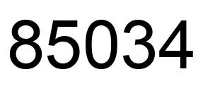 Number 85034 black image