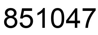 Número 851047 imagen negro