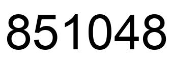 Número 851048 imagen negro