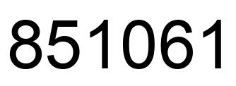 Número 851061 imagen negro