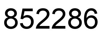 Número 852286 imagen negro