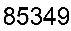 Number 85349 black image