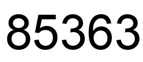 Number 85363 black image