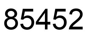 Number 85452 black image