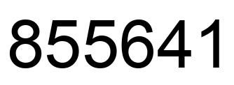 Number 855641 black image