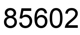 Number 85602 black image