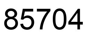 Number 85704 black image