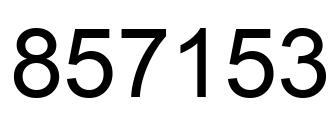 Number 857153 black image