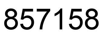 Number 857158 black image