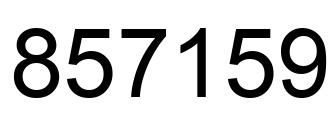 Number 857159 black image