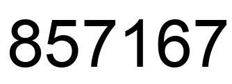 Number 857167 black image