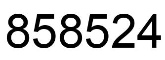 Number 858524 black image