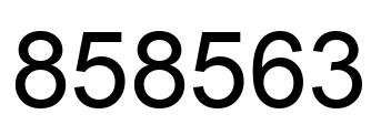 Number 858563 black image