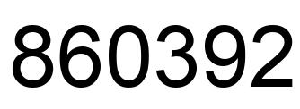 Number 860392 black image