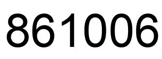 Number 861006 black image