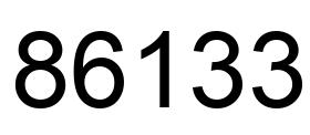 Number 86133 black image
