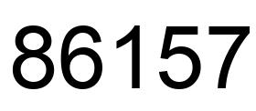 Number 86157 black image