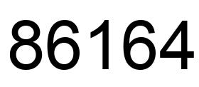 Number 86164 black image